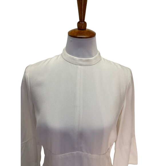 Reiss Midi Dress White Size 6 Minimalist - Picture 9 of 16